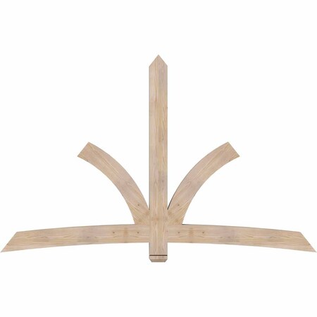 Ekena Millwork Davenport Smooth Timber Gable Bracket, Douglas Fir, 96"W x 60"H x 3 1/2"D x 5 1/2"F, 15/12 Pitch GBW096X60X0406DAV00SDF